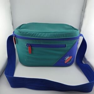Vintage Rubbermaid 6 Pack Soft Cooler Bag Teal Purple 90s Insulated Colorblock
